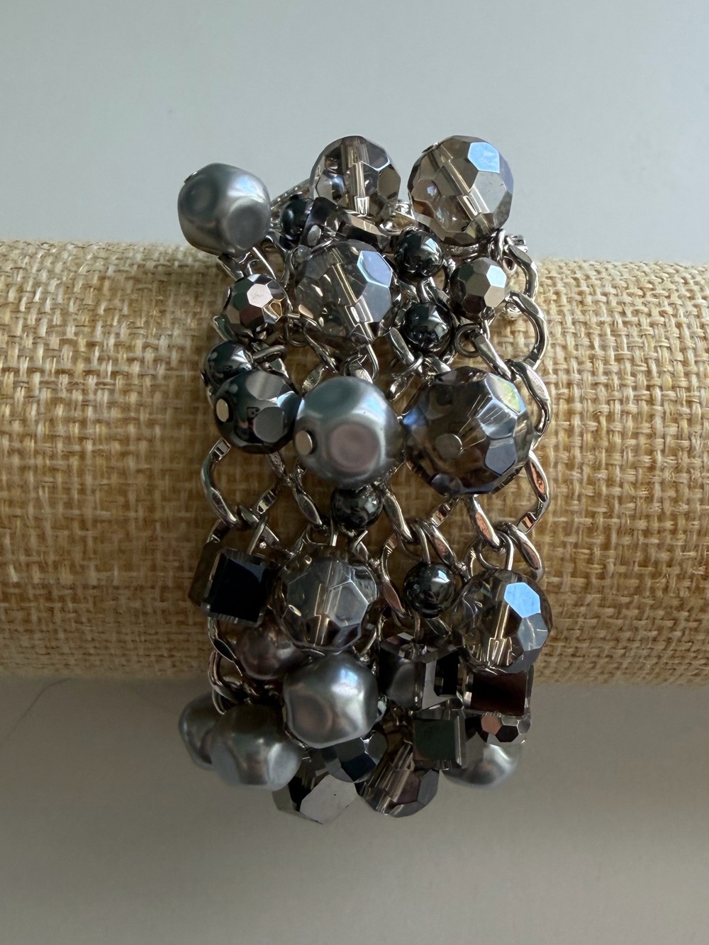 Vintage Premier Designs "Grand Slam" Chain Mail Cha Cha Bracelet
